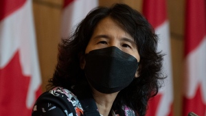 Canada's Chief Public Health Officer Theresa Tam is seen during a news conference, Friday, January 20, 2023 in Ottawa. THE CANADIAN PRESS/Adrian Wyld 