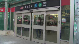 Pape TTC Station is seen in this undated photo.