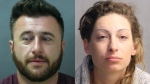 Christopher Chisolm (left), and Amy Halliday are wanted in connection with a violent home invasion in Toronto's east end. (Toronto Police Service)