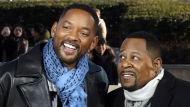 Co-stars Will Smith, left, and Martin Lawrence appear at a photo call for their film "Bad Boys for Life", in Paris on Jan. 6, 2020. Smith and Lawrence are teaming up for a fourth “Bad Boys” movie, in one of Smith’s most high-profile new projects since he slapped Chris Rock at the Oscars. Sony Pictures announced Tuesday that the untitled “Bad Boys” sequel is in early pre-production. (AP Photo/Thibault Camus, File)