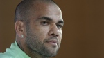 Brazil's Dani Alves listens to a question during a press conference on the eve of the group G of World Cup soccer match between Brazil and Cameroon in Doha, Qatar, on Dec. 1, 2022. The judge overseeing the investigation into the Dani Alves sexual assault case took testimony from eight witnesses at a closed hearing in Barcelona on Friday, Feb. 3, 2023. (AP Photo/Andre Penner, File)