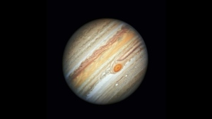 This photo made available by NASA shows the planet Jupiter, captured by the Hubble Space Telescope, on June 27, 2019. On Friday, Feb. 3, 2023, scientists said they have discovered 12 new moons around the gas giant, putting the total count at a record-breaking 92. That's more than any other planet in our solar system. (NASA, ESA, A. Simon/Goddard Space Flight Center, M.H. Wong/University of California, Berkeley via AP)