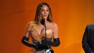 Beyoncé accepts the award for best dance/electronic music album for "Renaissance" at the 65th annual Grammy Awards on Sunday, Feb. 5, 2023, in Los Angeles. (AP Photo/Chris Pizzello)
