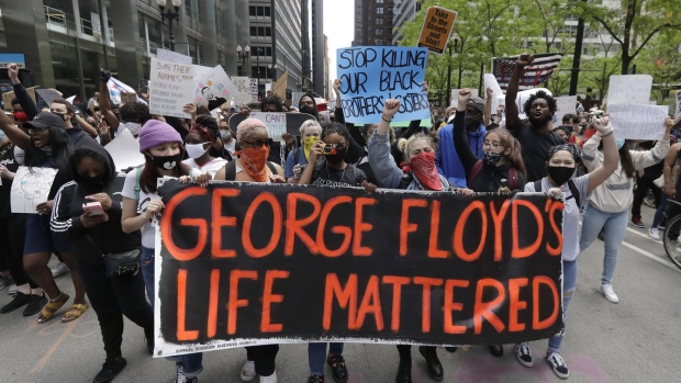 protest over the death of George Floyd in Chicago