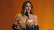 Beyonce accepts the award for best dance/electronic music album for "Renaissance" at the 65th annual Grammy Awards on Feb. 5, 2023, in Los Angeles. Tickets for Beyoncé’s “Renaissance” world tour which kicks off in Stockholm in May have been sold out “after a high ticket pressure." A new second concert in the Swedish capital was announced Tuesday when the sale started. The concerts are part of her highly anticipated tour and it was her first single tour in five years. (AP Photo/Chris Pizzello)