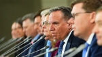 Quebec Premier Francois Legault takes part in a press conference with Canada's premiers following a meeting on health care in Ottawa on Tuesday, Feb. 7, 2023. THE CANADIAN PRESS/Sean Kilpatrick 