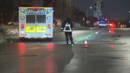 Police are on the scene of a hit and run in Thornhill that sent a pedestrian to hospital.