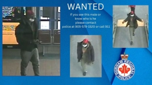 Durham police are looking for this man who is wanted in connection with a  stabbing investigation at the Ajax GO Station.