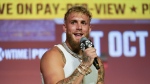 FILE - Jake Paul speaks during a news conference Monday, Sept. 12, 2022, in Los Angeles. Jake Paul’s unorthodox career in boxing might just be about to get serious. The YouTube megastar influencer-turned-prizefighter will be coming up against a recognized professional boxer for the first time Sunday when he takes on Tommy Fury. (AP Photo/Ashley Landis, File)