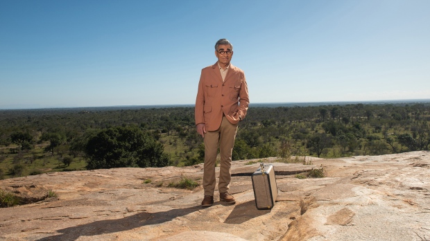 "The Reluctant Traveler" is an eight-episode Apple TV+ travel series that follows Eugene Levy as he hesitantly travels to places like Finland, Costa Rica, South Africa and Tokyo. David Bloomer/Apple TV+