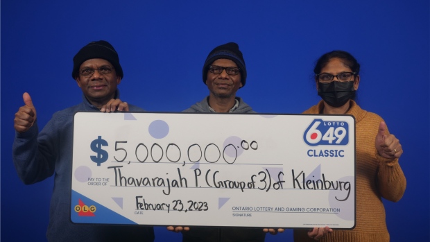 Los ganadores de la lotería de Ontario son 3 hermanos