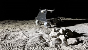 The country’s first-ever moon rover, seen in an undated handout image, is set to put Canada at the forefront of space exploration, helping in the global search for frozen ice on the celestial body. THE CANADIAN PRESS/HO-University of Alberta, 2022 Canadensys Aerospace Corp., *MANDATORY CREDIT*