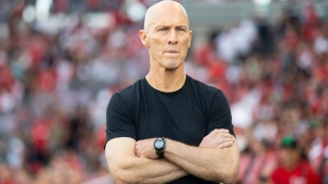 FILE - Toronto FC coach Bob Bradley is pictured before MLS action against Charlotte FC in Toronto on Saturday July 23, 2022. THE CANADIAN PRESS/Chris Young 