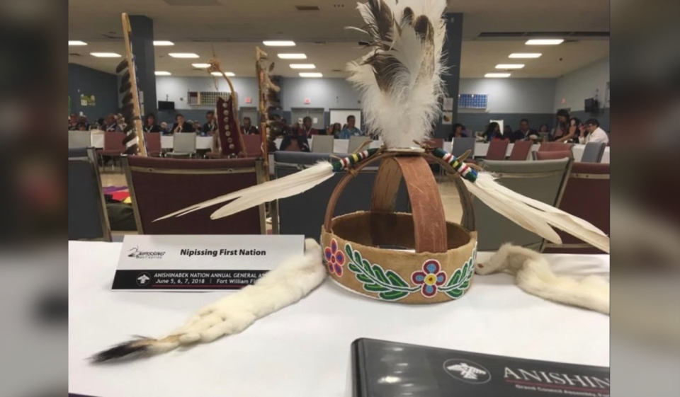 Nipissing First Nation's sacred headdress