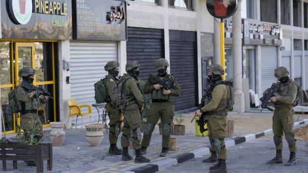 Israeli soldiers near Nablus