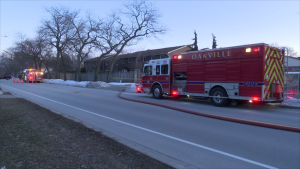 Crews respond to a townhouse fire in Oakville on Saturday, March 18, 2023.