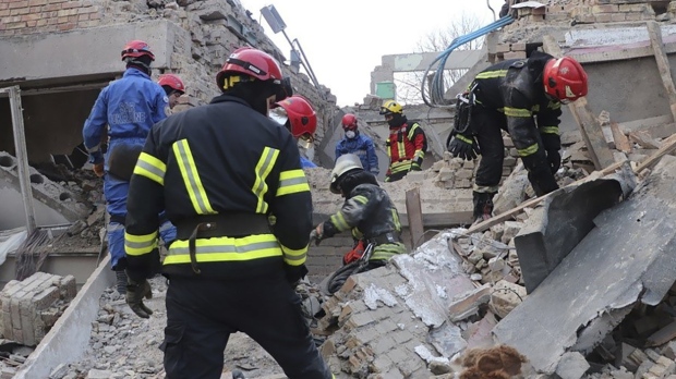 emergency personnel drone attack Kyiv region