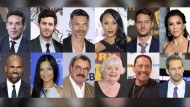This combination of photos shows actors who have appears on the daytime series "The Young and the Restless," top row from left, Kevin Alejandro, Adam Brody, Eddie Cibrian, Vivica A. Fox, Justin Hartley, Eva Longoria, bottom row from left, Shemar Moore, Victoria Rowell, Tom Selleck, June Squibb, Danny Trejo and Paul Walker. (AP Photo)