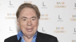 FILE - Andrew Lloyd Webber attends the gala opening of David Hockney: Bigger & Closer (not smaller & further away) exhibition, at the Lightroom, London, on Feb. 21, 2023. Nicholas Lloyd Webber, the Grammy-nominated composer, record producer and eldest son of Andrew Lloyd Webber, died Saturday, March 25, 2023 in England after a protracted battle with gastric cancer and pneumonia. He was 43. (Suzan Moore/PA via AP, File)