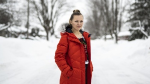 Oleksandra Verovkina is shown outside her home in Ottawa, on Monday, Jan. 30, 2023. THE CANADIAN PRESS/Justin Tang