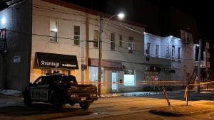 Montreal police have launched a parallel investigation following the stabbing death of a provincial officer in Louiseville, Que., west of Trois-Rivieres Monday night. (Cosmo Santamaria, CTV News)