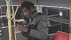 A suspect wanted in a Toronto police sexual assault investigation is seen in this surveillance camera image. (Toronto Police Service) 