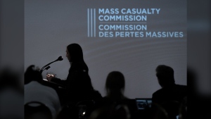 Sandra McCulloch, a lawyer with Patterson Law, representing many of the families of victims and others, addresses the Mass Casualty Commission inquiry into the mass murders in rural Nova Scotia on April 18/19, 2020, in Truro, N.S., Monday, Sept. 20, 2022. The public inquiry that investigated the April 2020 mass murder of 22 people in Nova Scotia is releasing its final report today. THE CANADIAN PRESS/Andrew Vaughan