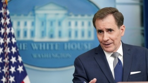 National Security Council spokesman John Kirby speaks during a press briefing at the White House, Wednesday, March 29, 2023, in Washington. (AP Photo/Patrick Semansky)