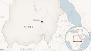 This is a locator map for Sudan with its capital, Khartoum. (AP Photo)