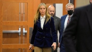 Gwyneth Paltrow walks in to the courtroom before the reading of the verdict in her lawsuit trial, Thursday, March 30, 2023, in Park City, Utah. Paltrow won her court battle over a 2016 ski collision at a posh Utah ski resort after a jury decided Thursday that the movie star wasnâ€™t at fault for the crash. (AP Photo/Rick Bowmer, Pool)
