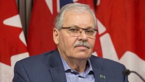 Warren (Smokey) Thomas speaks to reporters at Queens Park in Toronto, on January 21, 2019. THE CANADIAN PRESS/Chris Young

