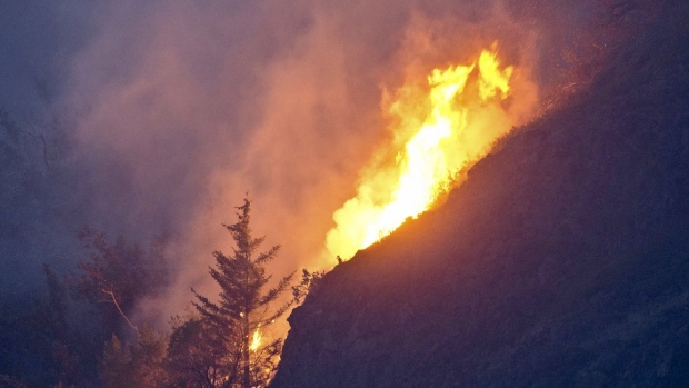 wildfire flames Anchorage, Alaska