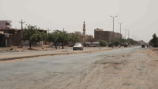 empty street in Khartoum, Sudan