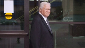 Tim Bachman leaves the B.C. Provincial Courthouse in Chilliwack on April 8, 2013. THE CANADIAN PRESS/Eric Dreger