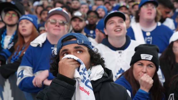 Fans in Maple Leaf Square