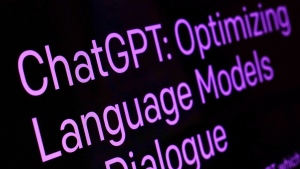 Text from the ChatGPT page of the OpenAI website is shown in this photo, in New York, Feb. 2, 2023. (AP Photo/Richard Drew, File)
Richard Drew