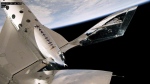 This photo released by Virgin Galactic shows a view of Earth from Virgin Galactic's rocket plane as it reaches an altitude of more than 54 miles during a test flight on Thursday, May 25, 2023. Virgin Galactic completed what's expected to be its final test flight Thursday before taking paying customers on brief trips to space. (Virgin Galactic via AP)