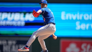Toronto Blue Jays starting pitcher Jose Berrios delivers during the first inning of a baseball game against the Minnesota Twins, Sunday, May 28, 2023, in Minneapolis. (AP Photo/Abbie Parr)