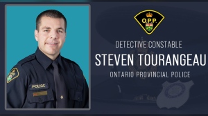 Det. Const. Steven Tourangeau, 35, of the Perth County OPP detachment was killed in a motor vehicle collision on May 29. (OPP photo)