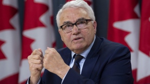 FILE - Official Languages Commissioner Raymond Theberge responds to a question during a news conference in Ottawa, Thursday May 9, 2019. THE CANADIAN PRESS/Adrian Wyld
Adrian Wyld