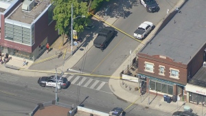 Toronto police are investigating after a pedestrian was struck by a vehicle. (Chopper 24)