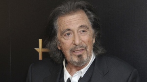 FILE - Al Pacino, winner of the Hollywood supporting actor award for "The Irishman," poses backstage at the 23rd annual Hollywood Film Awards in Beverly Hills, Calif., on Nov. 3, 2019. A representative for Al Pacino confirms that the 83-year-old actor and 29-year-old Noor Alfallah are expecting a baby. (Photo by Richard Shotwell/Invision/AP, File)
