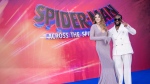 Hailee Steinfeld, left, and Shameik Moore pose for photographers upon arrival at the premiere of the film 'Spider Man: Across the Spider Verse' in London, Thursday, June 1, 2023. (Photo by Vianney Le Caer/Invision/AP)