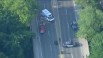 Emergency crews are on scene after a pedestrian was fatally struck near Mount Pleasant Road and Bloor Street on June 6, 2023.