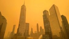 New York City, haze