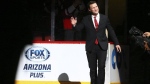 Former Arizona Coyotes hockey captain Shane Doan waves to fans as he arrives during his jersey retirement ceremony prior to an NHL hockey game against theWinnipeg Jets, in Glendale, Ariz., Sunday, Feb. 24, 2019. Brad Treliving has made his first move as general manager of the Toronto Maple Leafs, adding former Arizona Coyotes captain Shane Doan to his front office. THE CANADIAN PRESS/AP-Ross D. Franklin