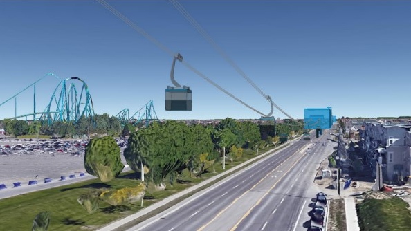 Cable car rendering