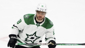 Dallas Stars forward Max Domi (18) in action against the Seattle Kraken during the third period of Game 3 of an NHL hockey Stanley Cup second-round playoff series Sunday, May 7, 2023, in Seattle. Domi signed a one-year contract with the Toronto Maple Leafs on Monday. (AP Photo/Lindsey Wasson)