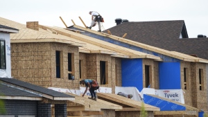 New homes are constructed in Ottawa on Monday, Aug. 14, 2023. THE CANADIAN PRESS/Sean Kilpatrick
