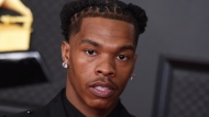 FILE - Lil Baby poses in the press room at the 63rd annual Grammy Awards at the Los Angeles Convention Center in Los Angeles on March 14, 2021. One person was shot and critically wounded at a concert headlined by rapper Lil Baby in Memphis, Tennessee, on Thursday night, Sept. 7, 2023, police and local media said.(Photo by Jordan Strauss/Invision/AP, File)